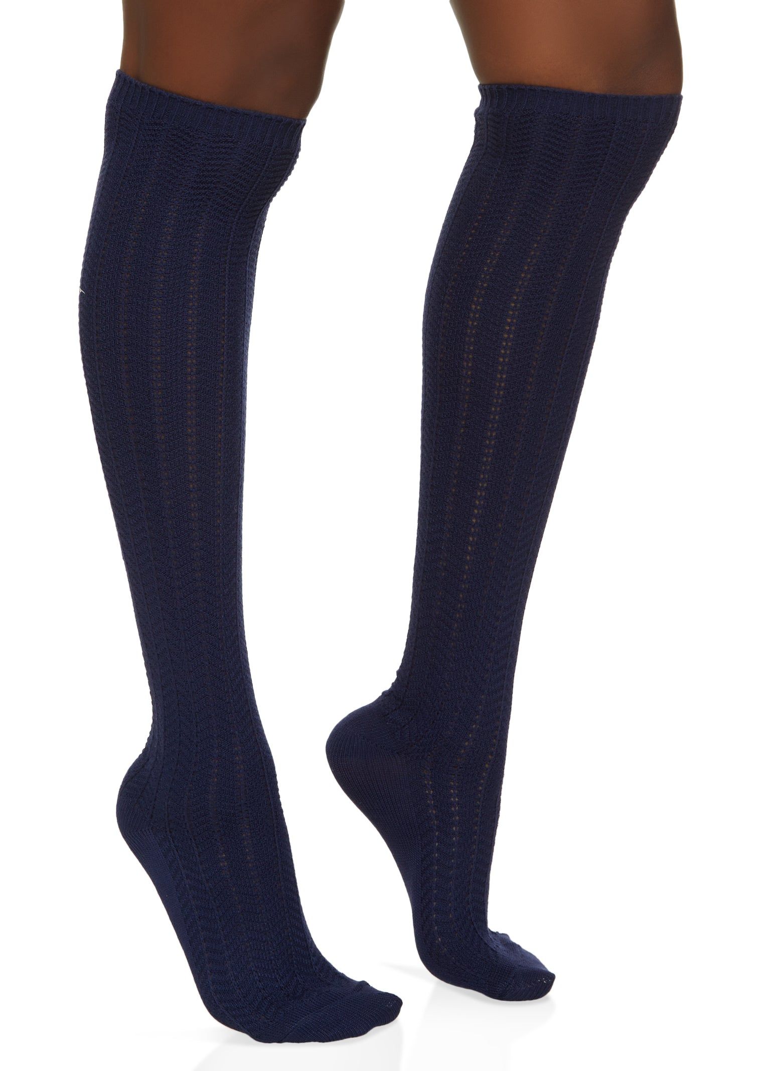 Textured Knit Over The Knee Socks sold by Rainbow