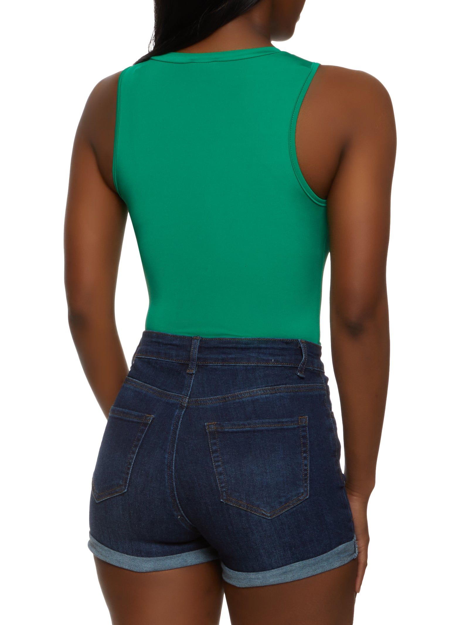 Basic Crew Neck Tank Bodysuit sold by Rainbow product image thumbnail 3