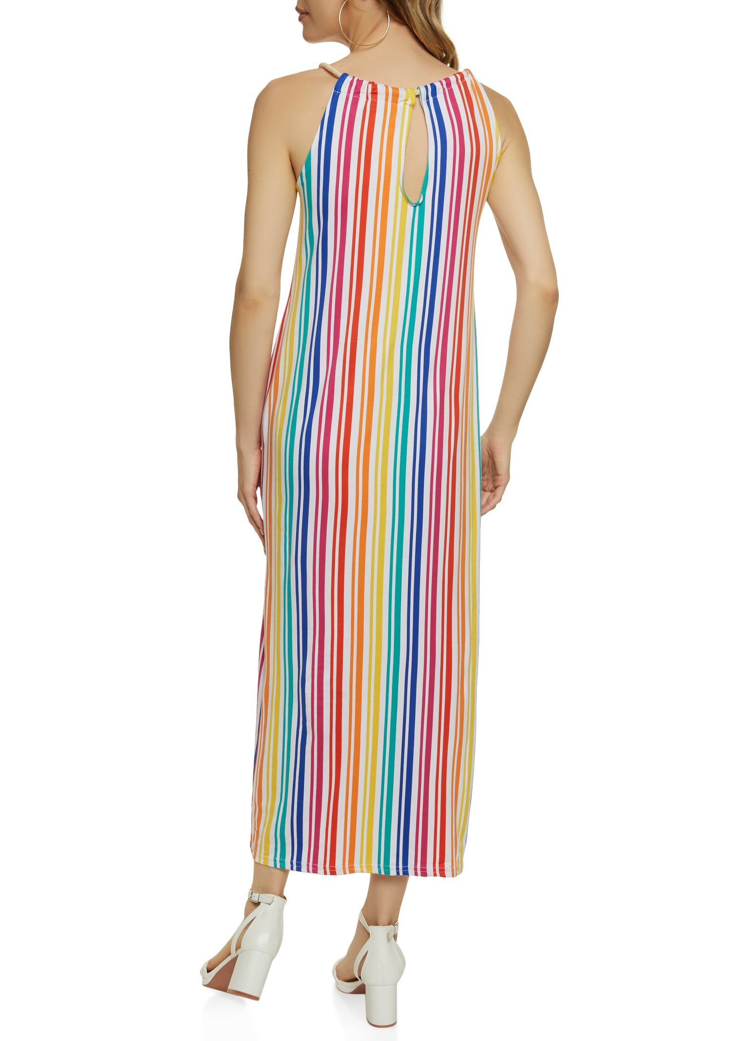 Rainbow Stripe Rope Strap Maxi Dress sold by Rainbow product image thumbnail 3