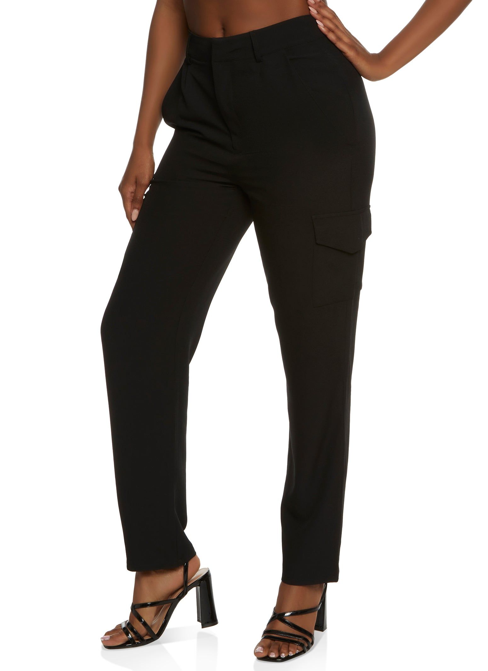 Crepe Knit Cargo Pocket Pants sold by Rainbow product image thumbnail 2