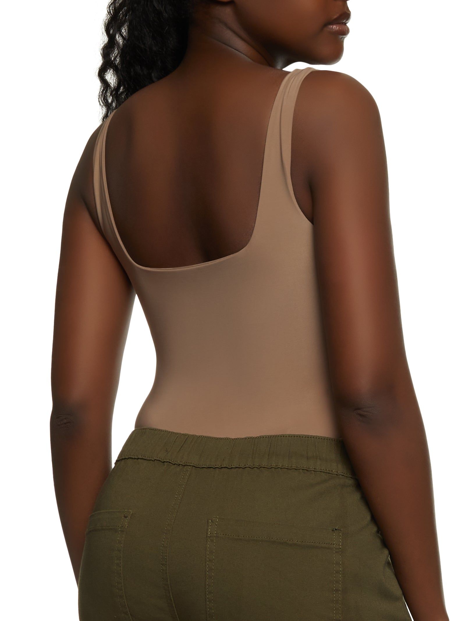 Solid Square Neck Bodysuit sold by Rainbow product image thumbnail 3