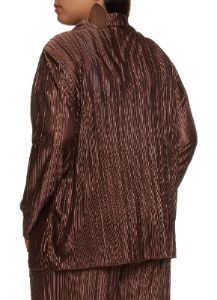 Plus Size Solid Plisse Button Front Shirt sold by Rainbow