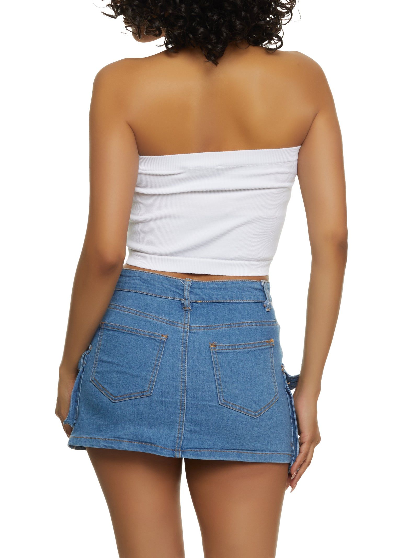 Ribbed Knit Seamless Tube Top sold by Rainbow product image thumbnail 2