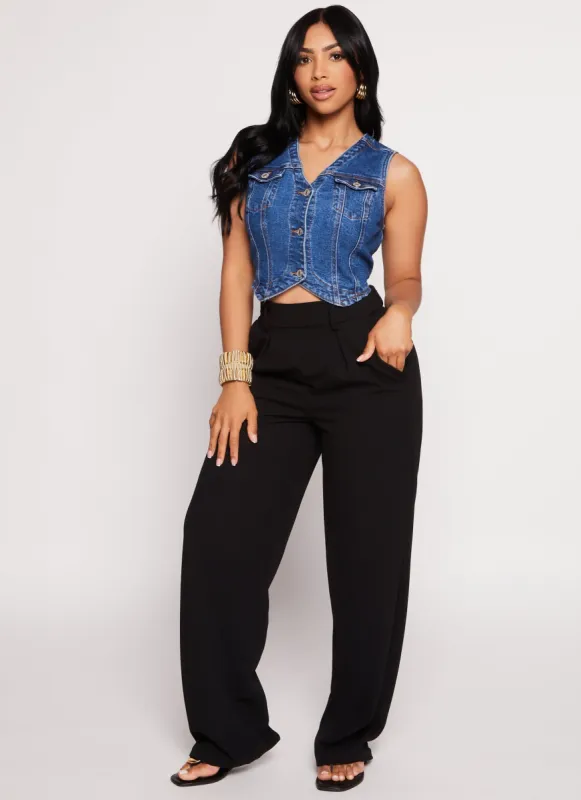 Haute Monde Tie Waist Belted Dress Pants sold by Rainbow