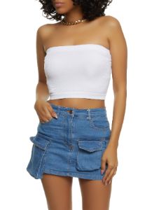 Ribbed Knit Seamless Tube Top sold by Rainbow
