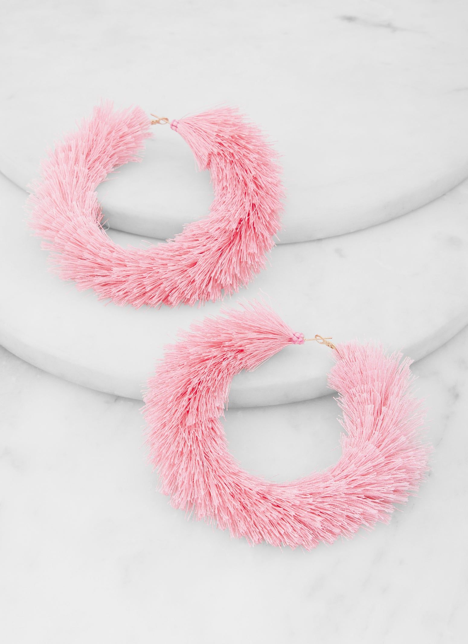 Fringe Oversized Hoop Earrings sold by Rainbow product image thumbnail 2