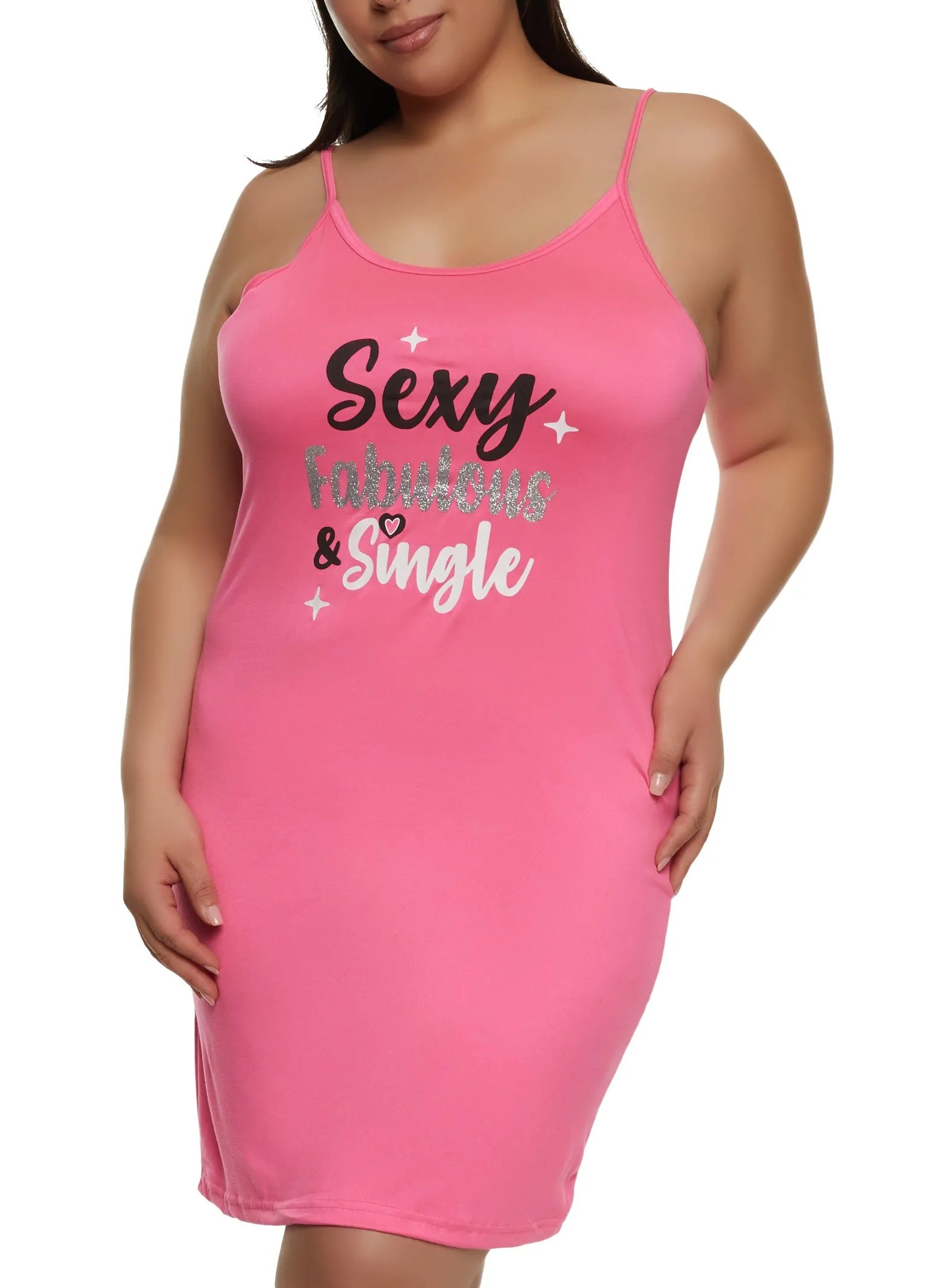 Plus Size Sexy Fabulous Single Graphic Cami Nightgown and Robe sold by Rainbow product image thumbnail 3