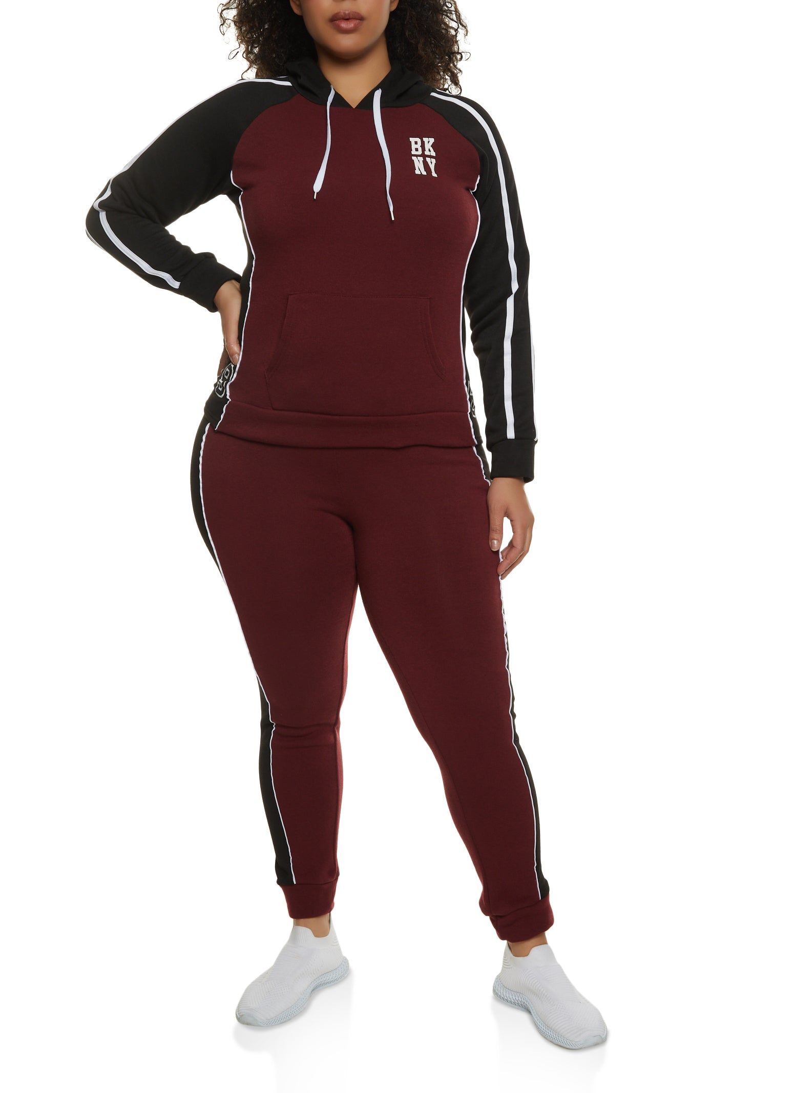 Plus Size BKNY 89 Color Blocked Hoodie sold by Rainbow product image thumbnail 2