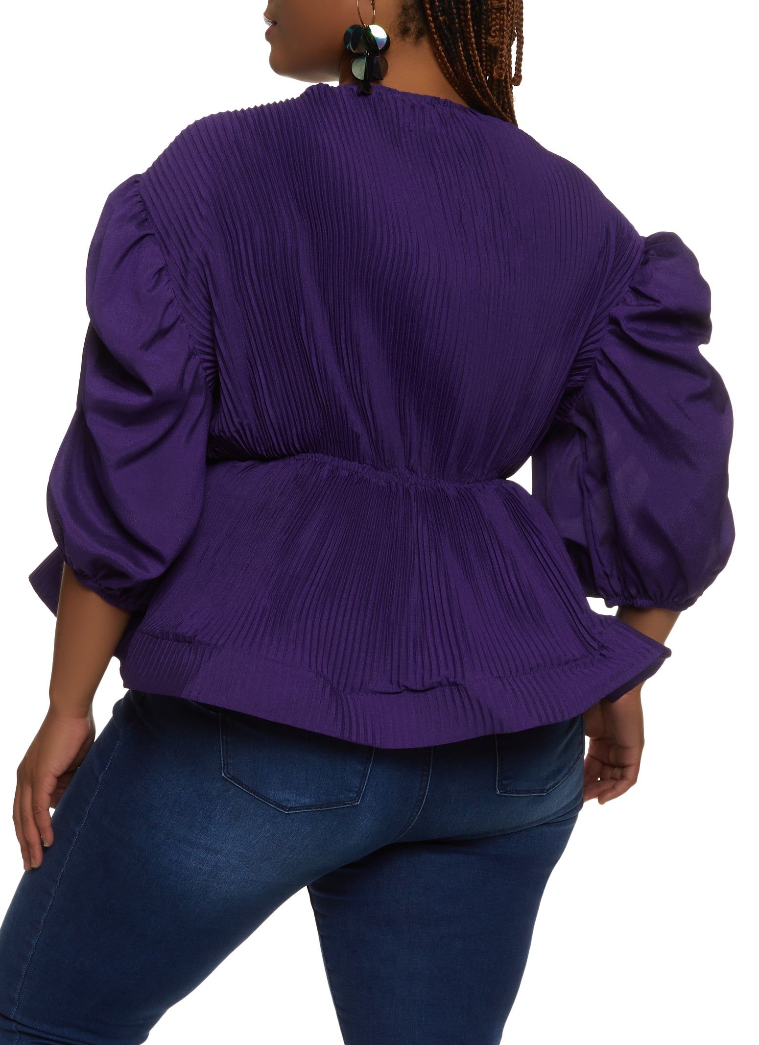 Plus Size Puff Sleeve Blouse sold by Rainbow product image thumbnail 2