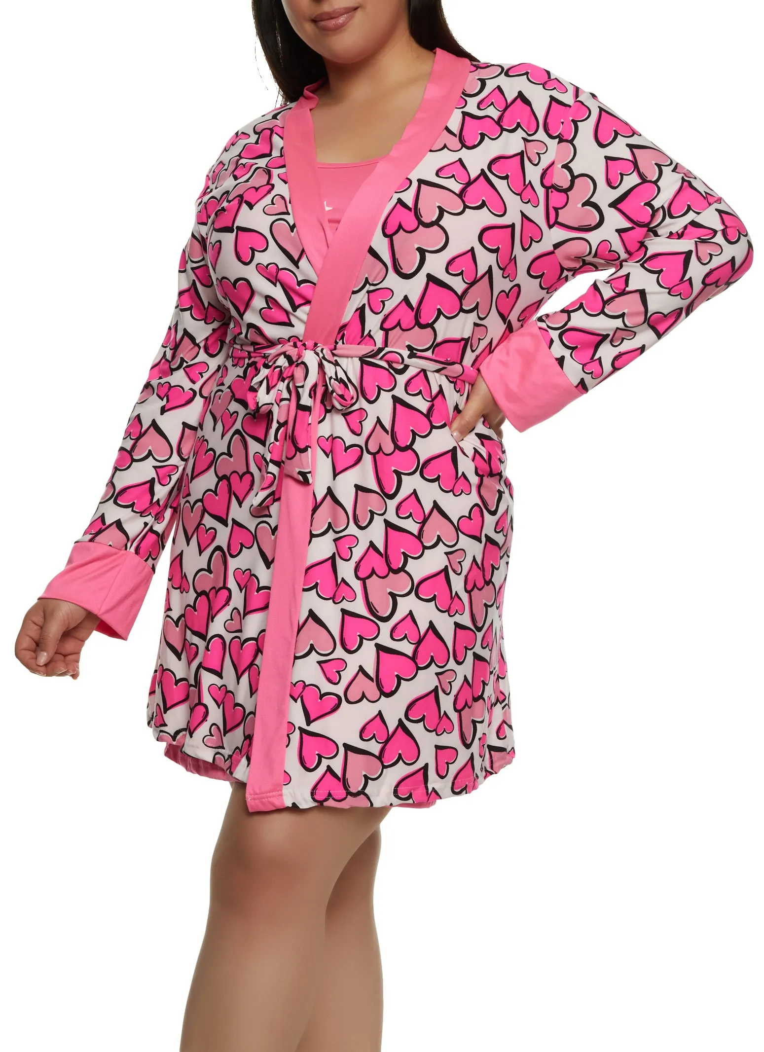 Plus Size Sexy Fabulous Single Graphic Cami Nightgown and Robe sold by Rainbow