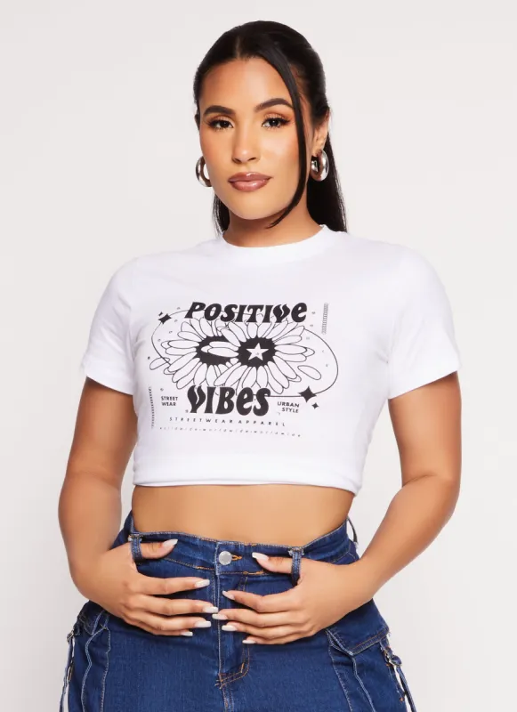 Positive Vibes Graphic T Shirt sold by Rainbow