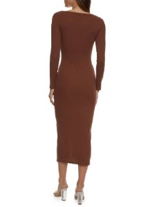 Ribbed Faux Button Front Maxi Dress sold by Rainbow