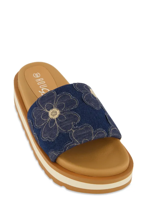 Low Platform Slide Sandals sold by Rainbow
