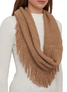 Fringe Knit Infinity Scarf sold by Rainbow