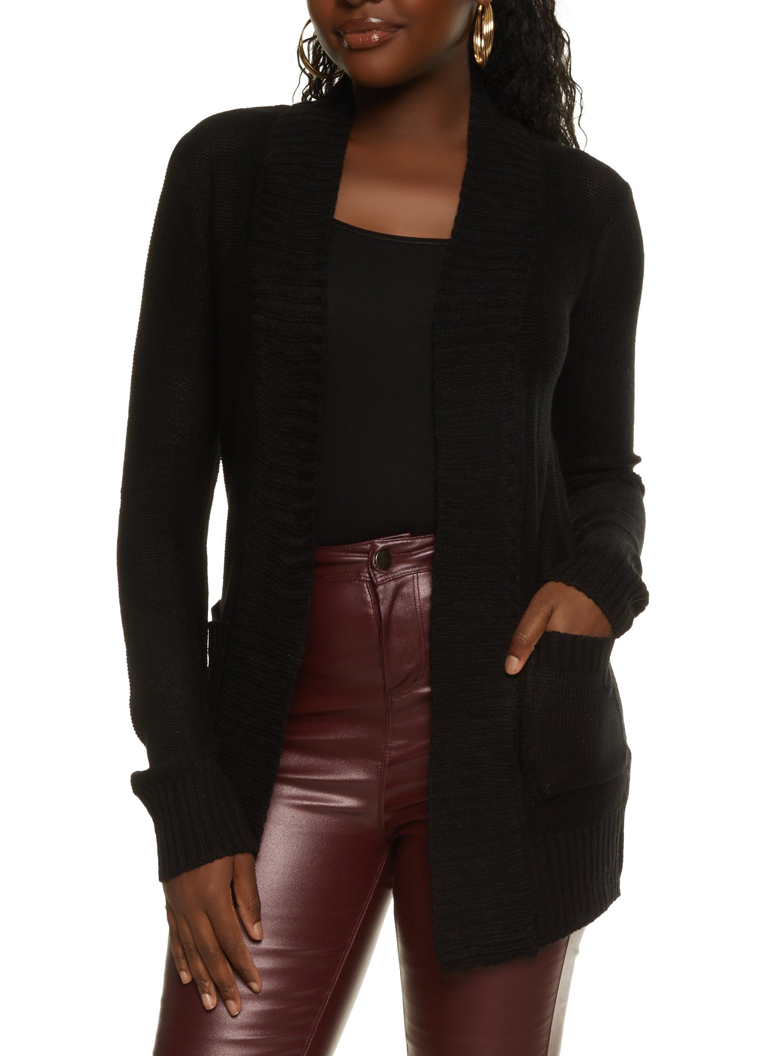 Solid Open Front Cardigan sold by Rainbow