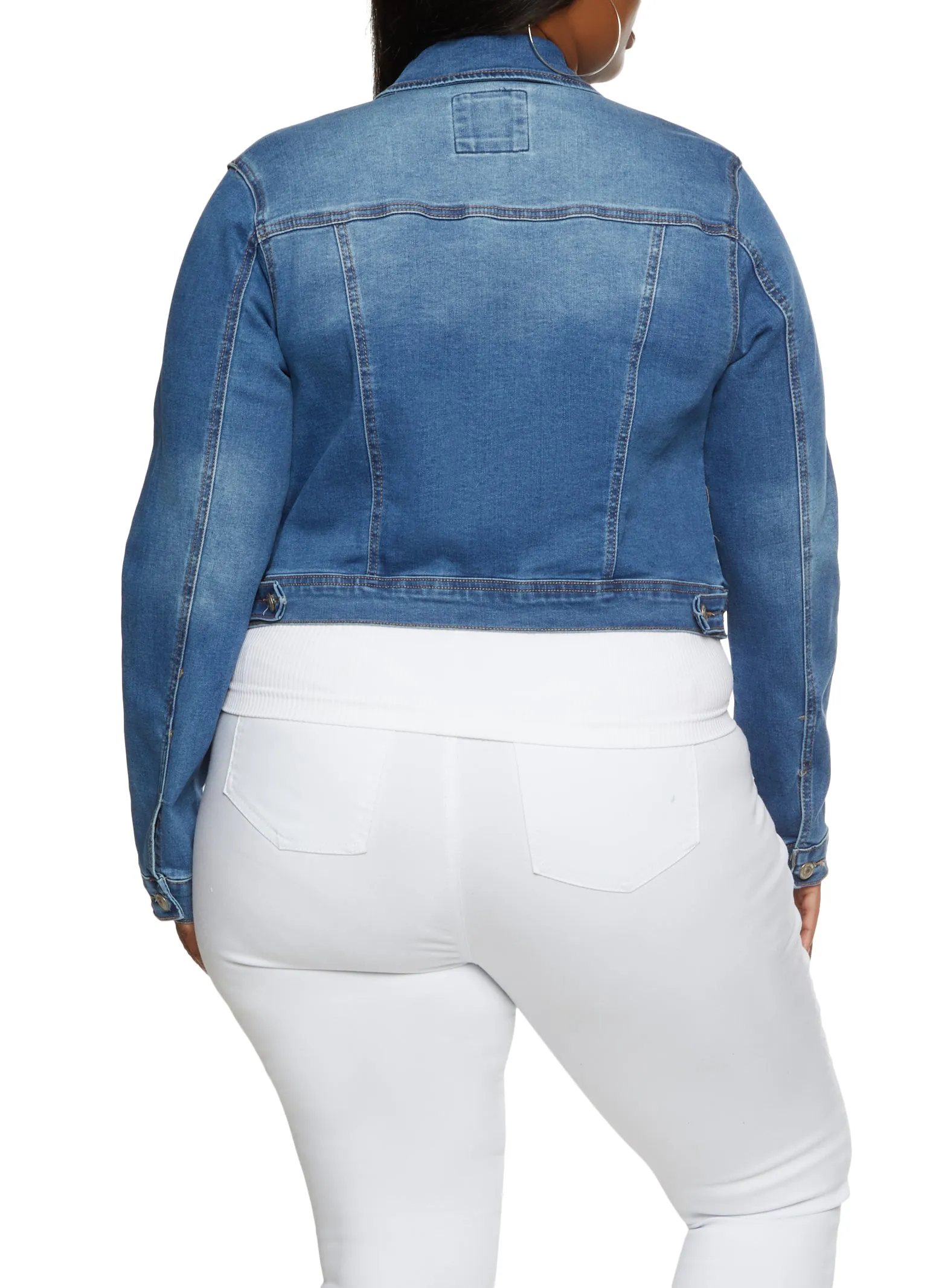Plus Size WAX Solid Denim Jacket sold by Rainbow product image thumbnail 2