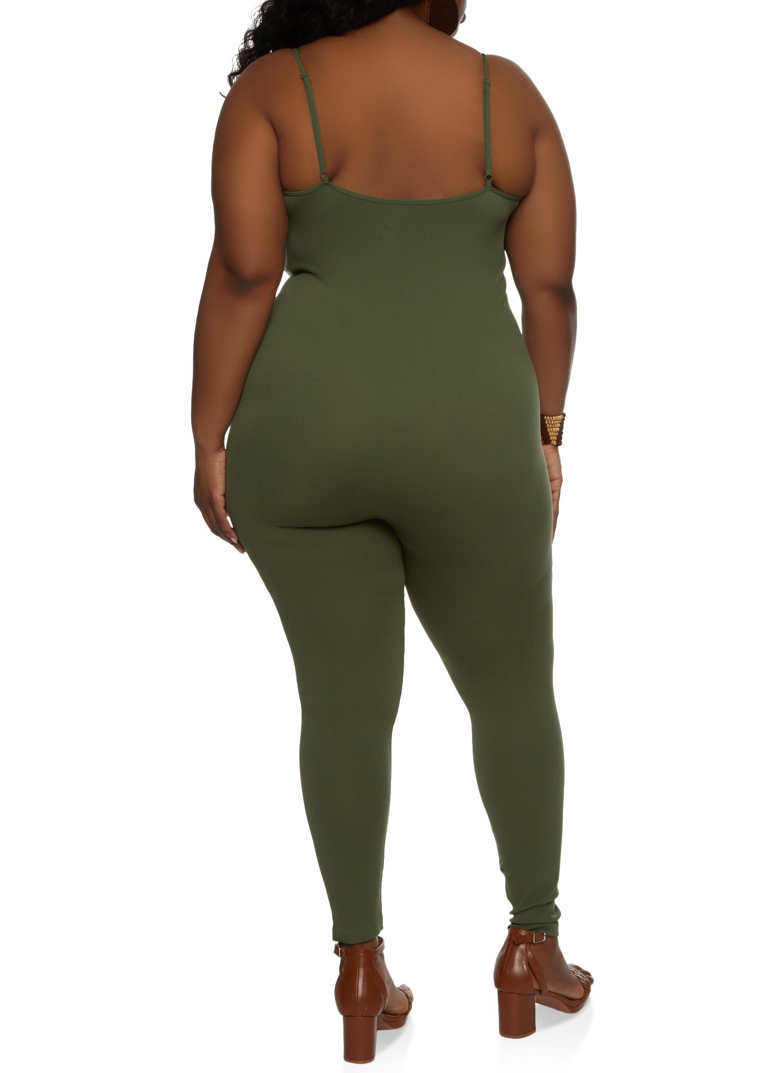 Plus Size Seamless Scoop Neck Cami Catsuit sold by Rainbow product image thumbnail 2
