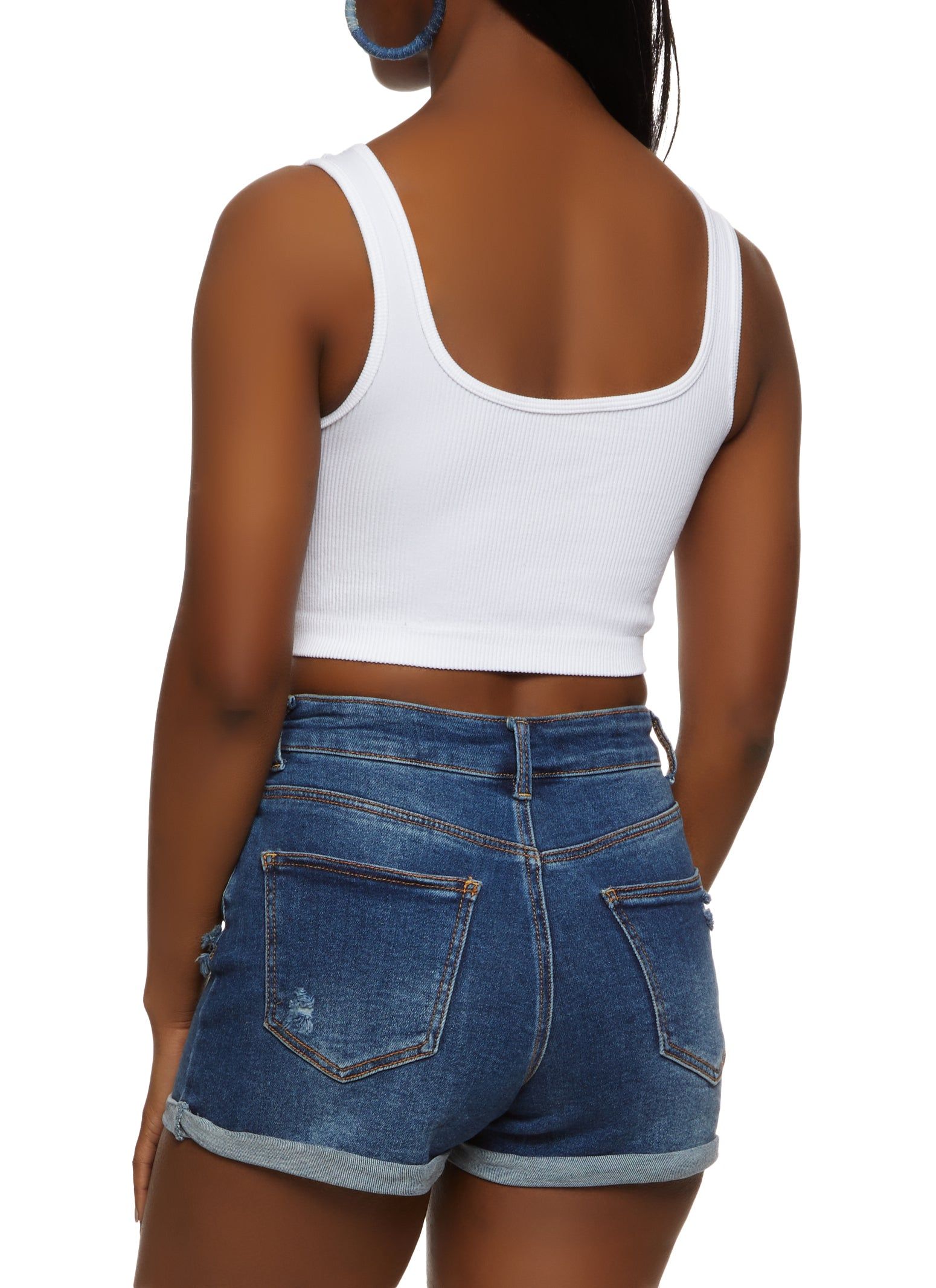 Seamless Rib Knit Crop Top sold by Rainbow product image thumbnail 2