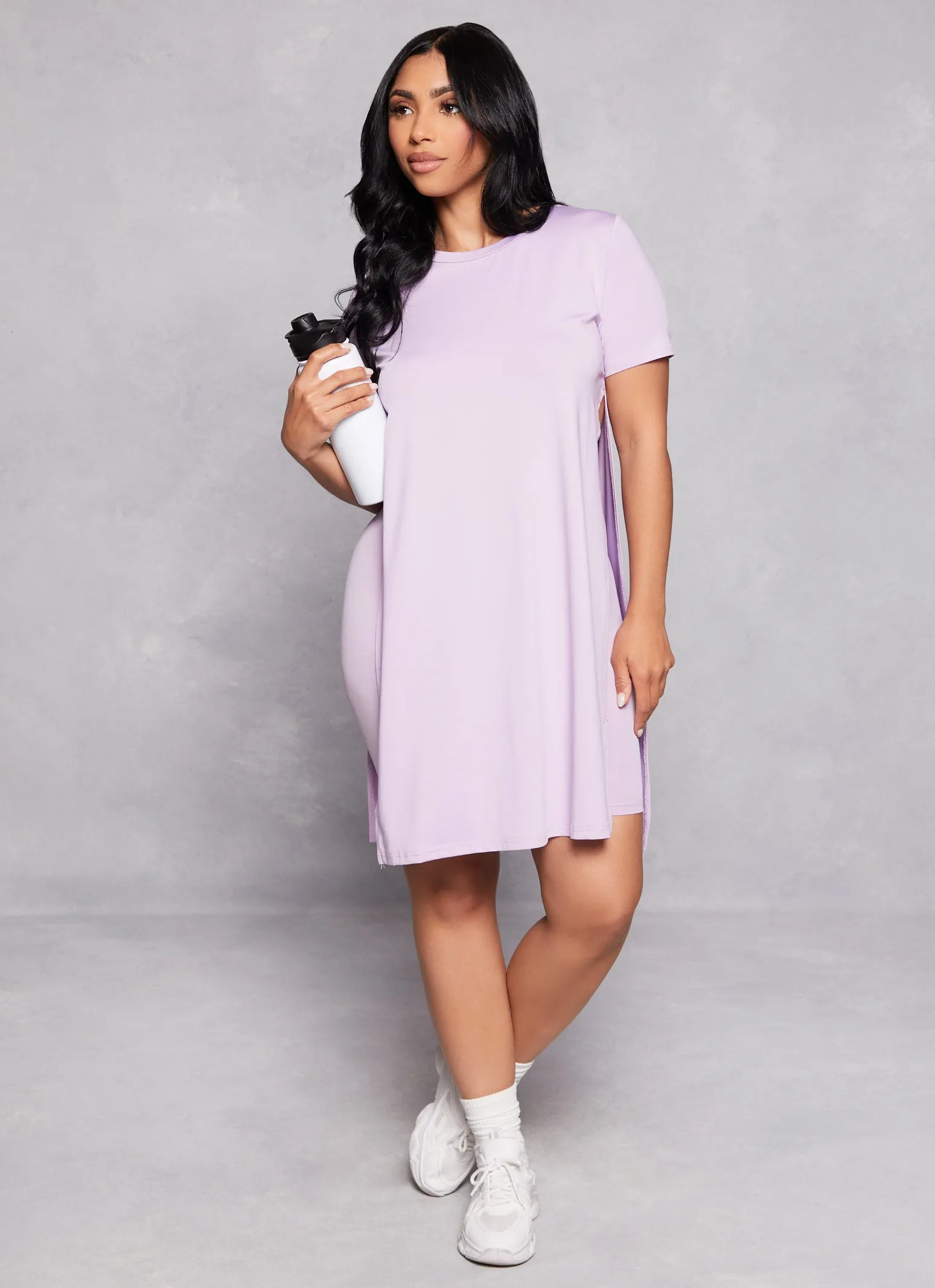 Daisy Crew Neck Side Slit Tunic Tee sold by Rainbow product image thumbnail 2