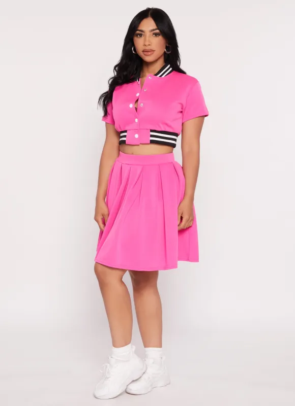 Basic High Waisted Pleated Skirt sold by Rainbow