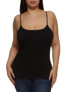 Plus Size Basic Cotton Scoop Neck Cami sold by Rainbow