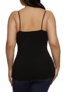 Plus Size Basic Cotton Scoop Neck Cami sold by Rainbow