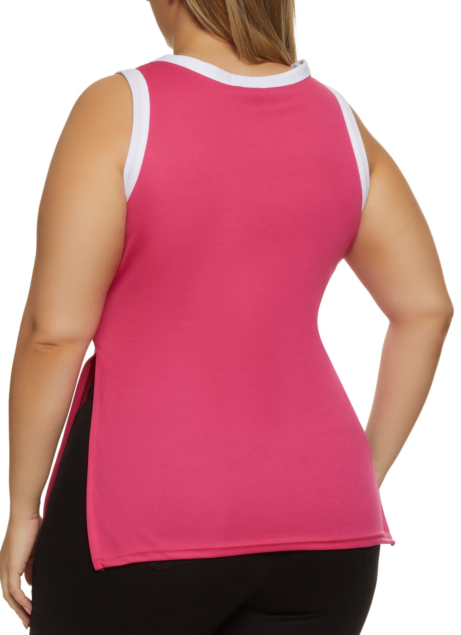 Plus Size Blessed Ringer Jersey Tank Top sold by Rainbow product image thumbnail 2