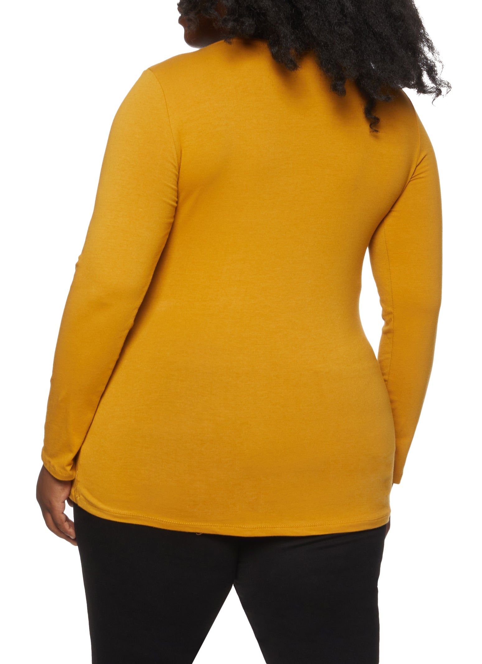 Plus Size Basic Scoop Neck Long Sleeve Top sold by Rainbow product image thumbnail 2