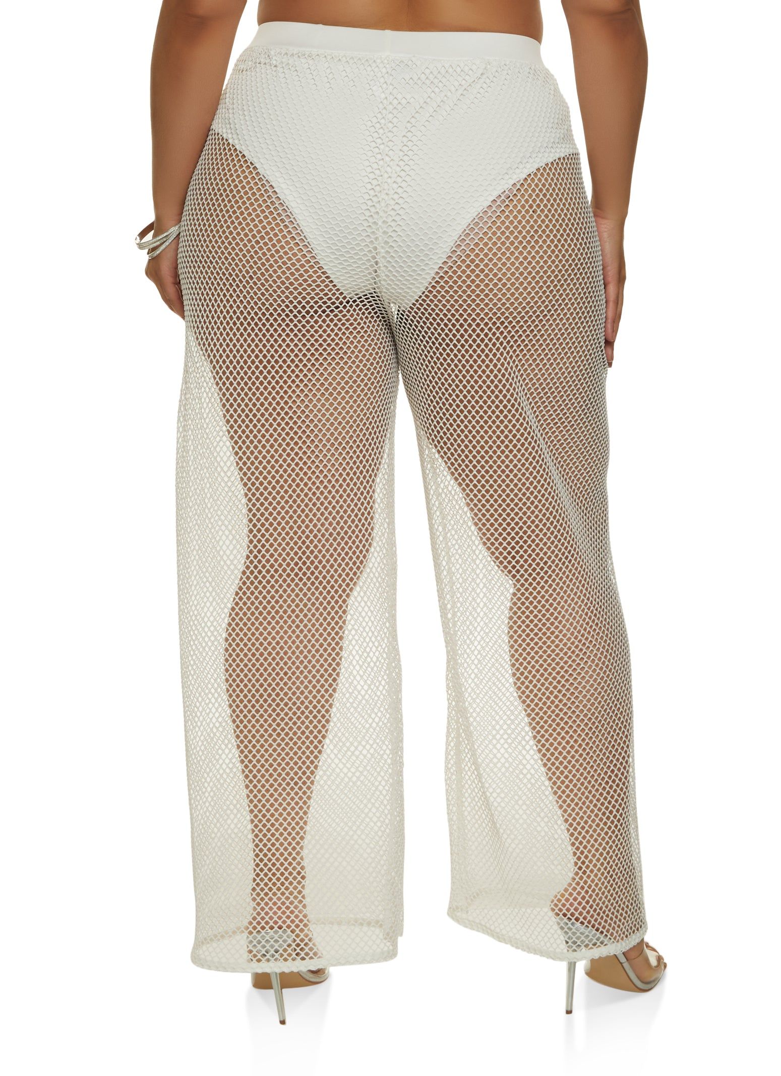 Plus Size Solid Fishnet Pants sold by Rainbow product image thumbnail 3