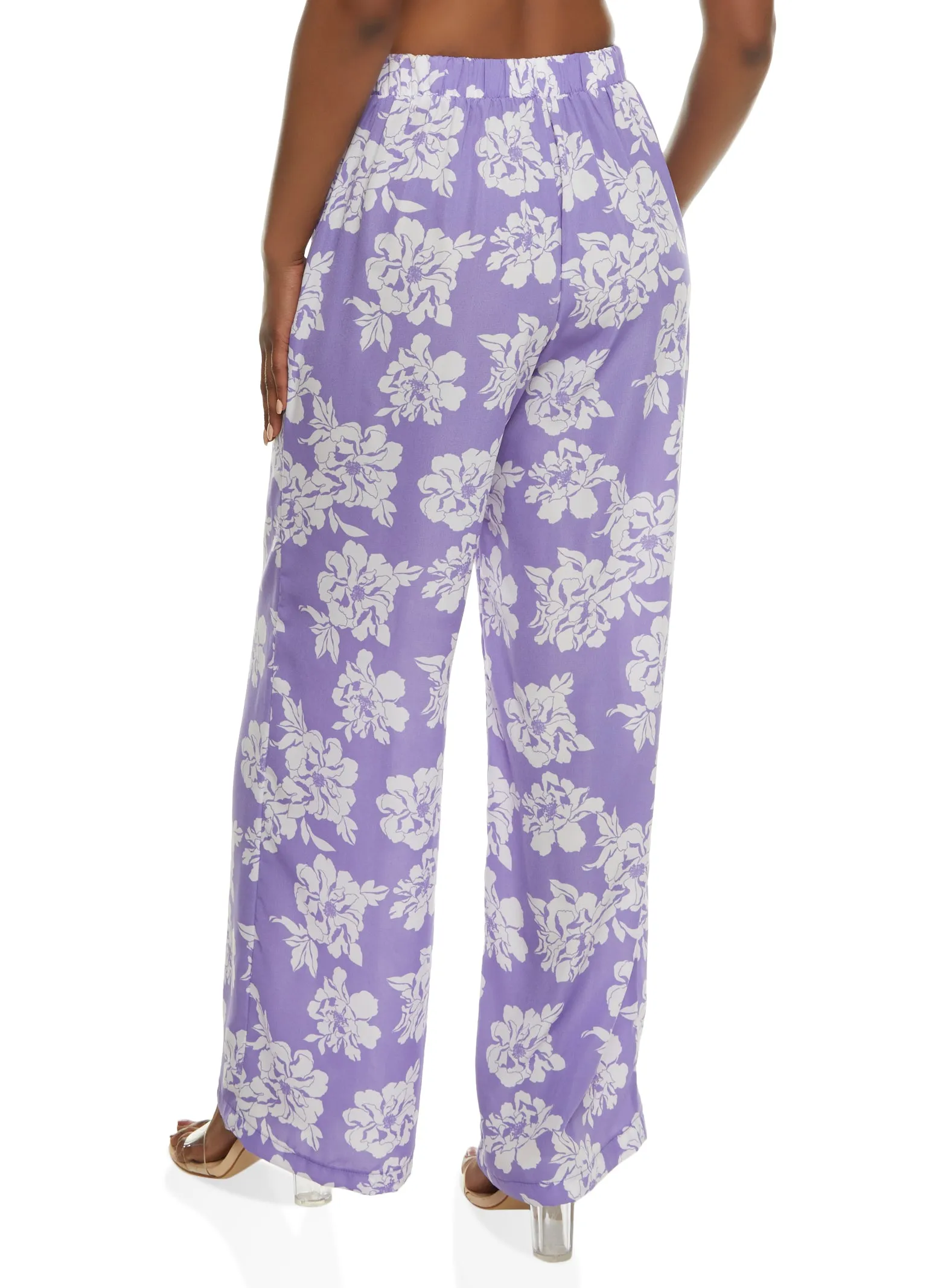 Floral Print High Waist Wide Leg Pants sold by Rainbow product image thumbnail 2