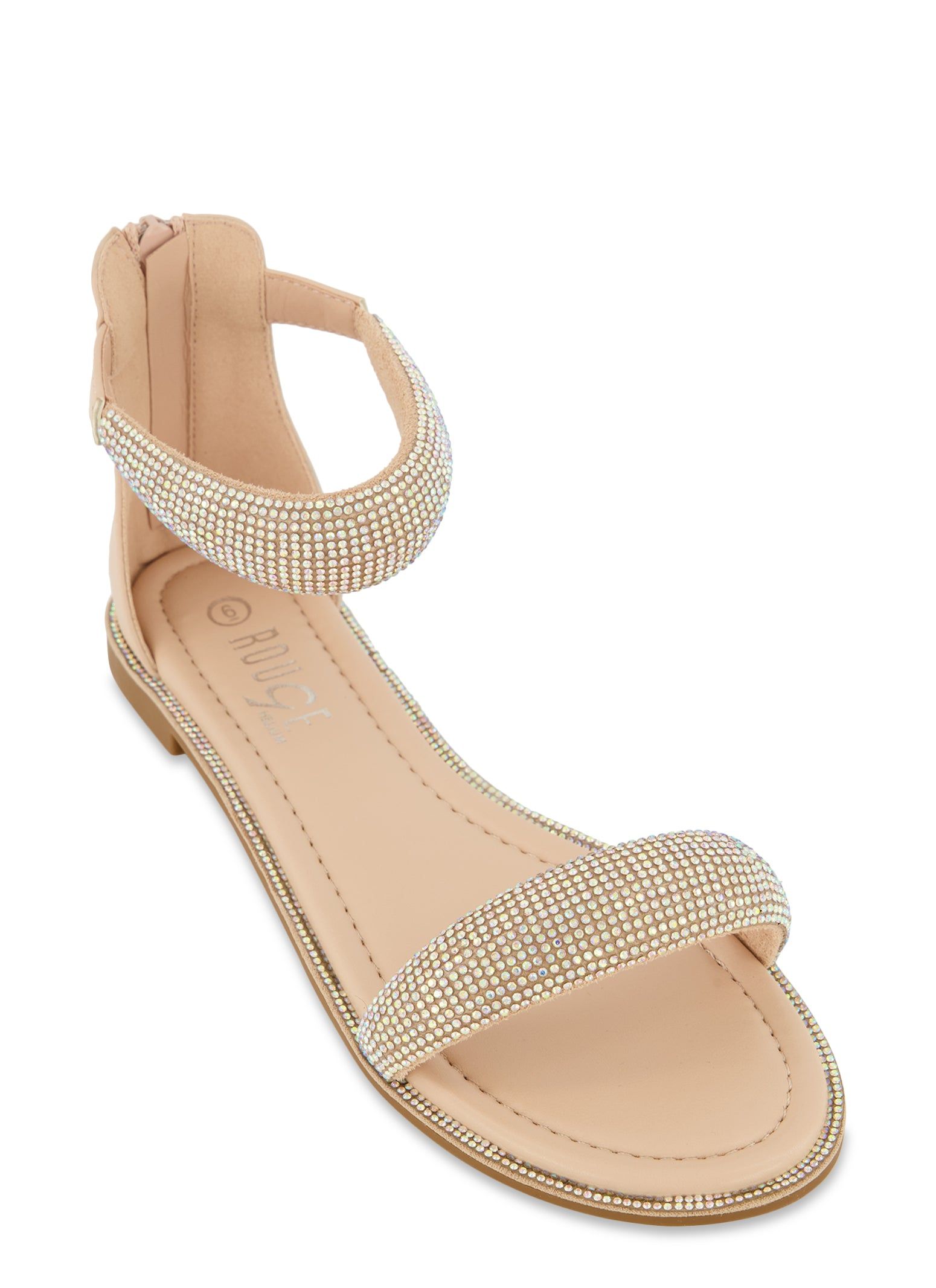 Rhinestone Puffy Ankle Strap Sandals sold by Rainbow