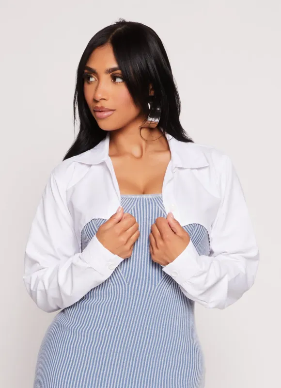 Poplin Bolero Shirt sold by Rainbow