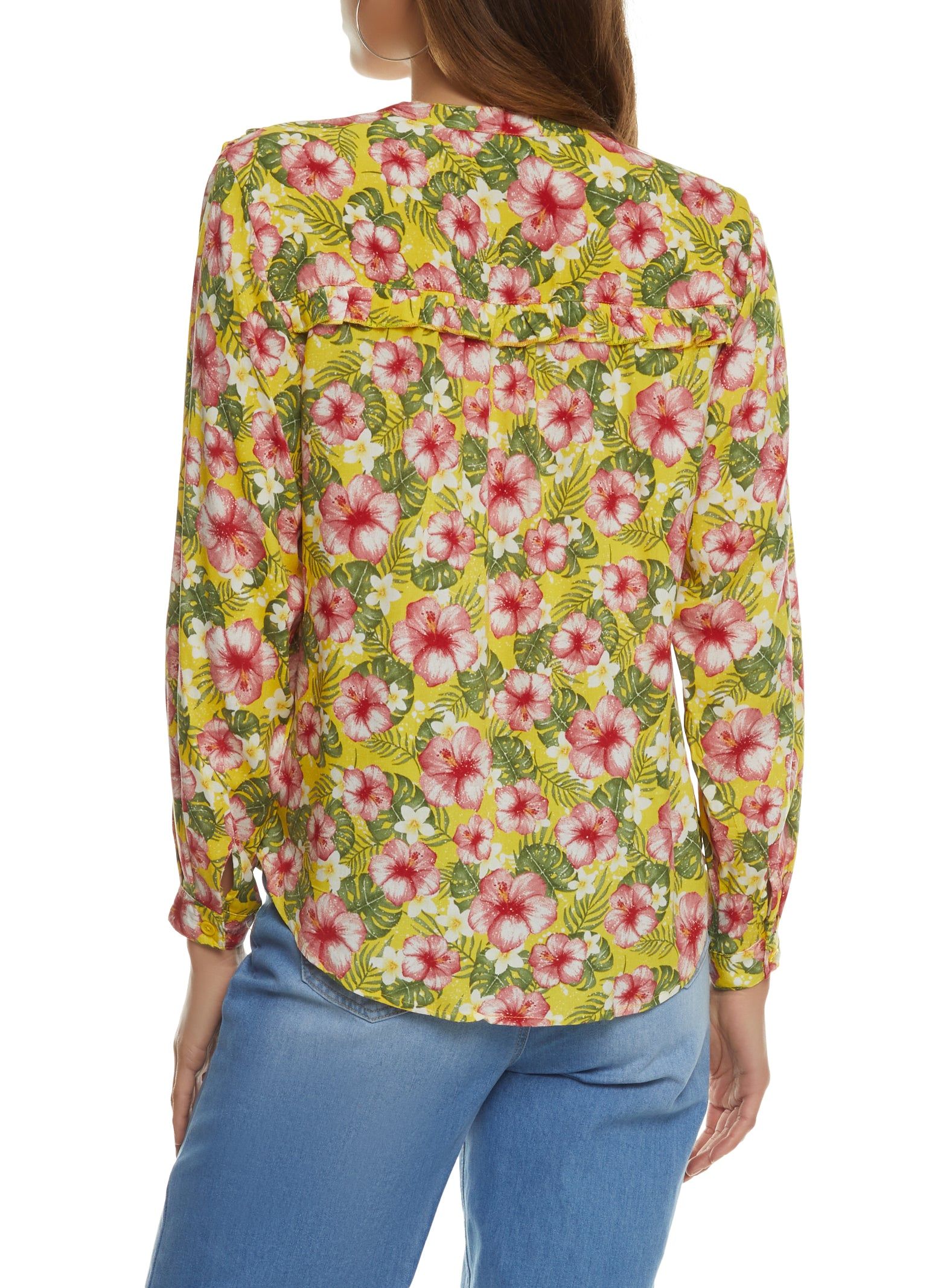 Floral Notch Neck Long Sleeve Top sold by Rainbow product image thumbnail 2