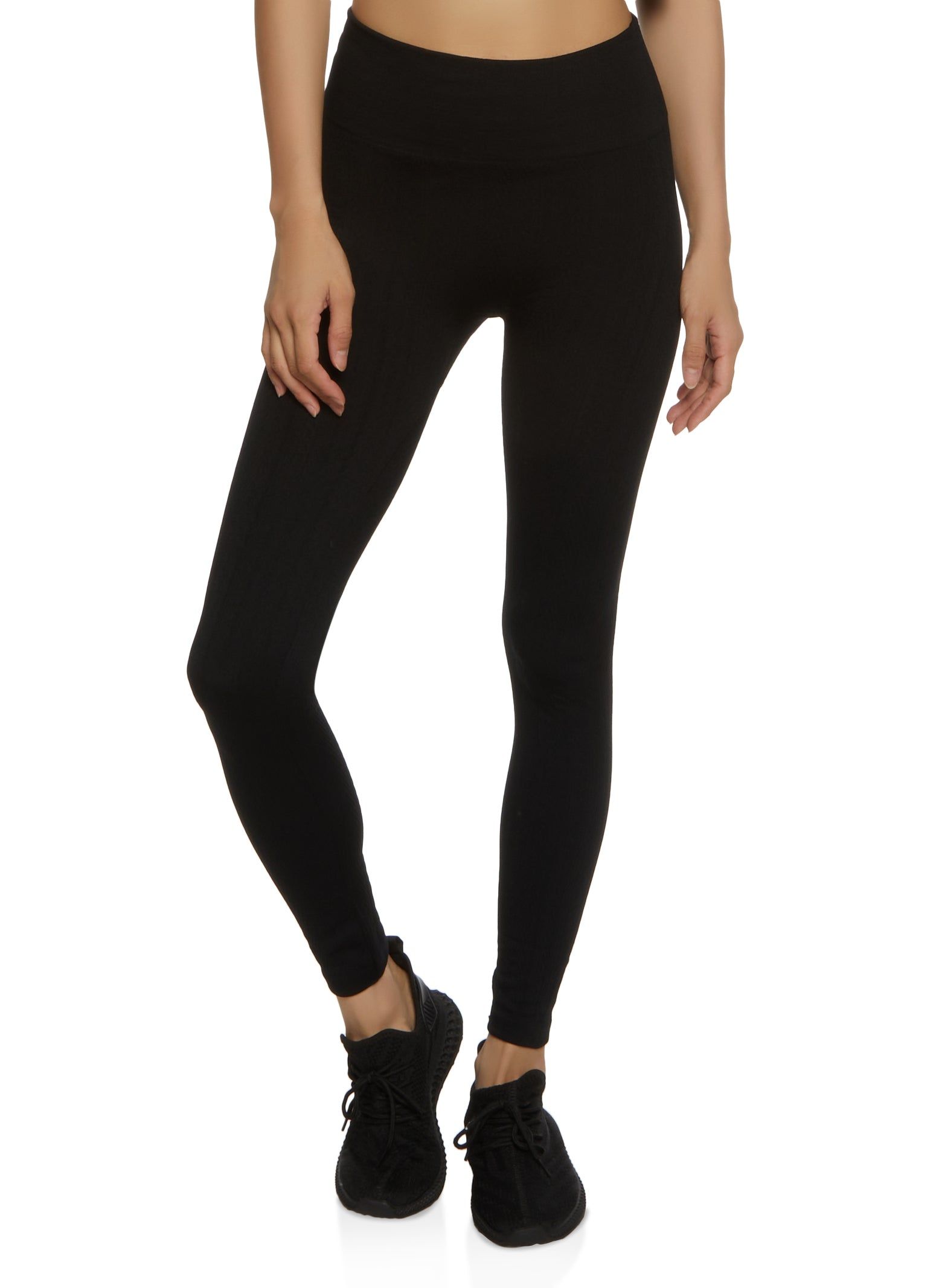 Basic Solid High Rise Leggings sold by Rainbow