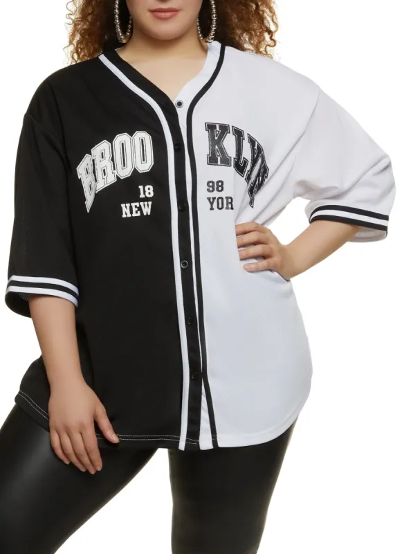 Plus Size Brooklyn 1898 New York Baseball Jersey sold by Rainbow