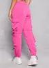 Solid Fleece Toggle Drawstring Cargo Joggers sold by Rainbow