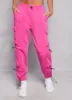 Solid Fleece Toggle Drawstring Cargo Joggers sold by Rainbow