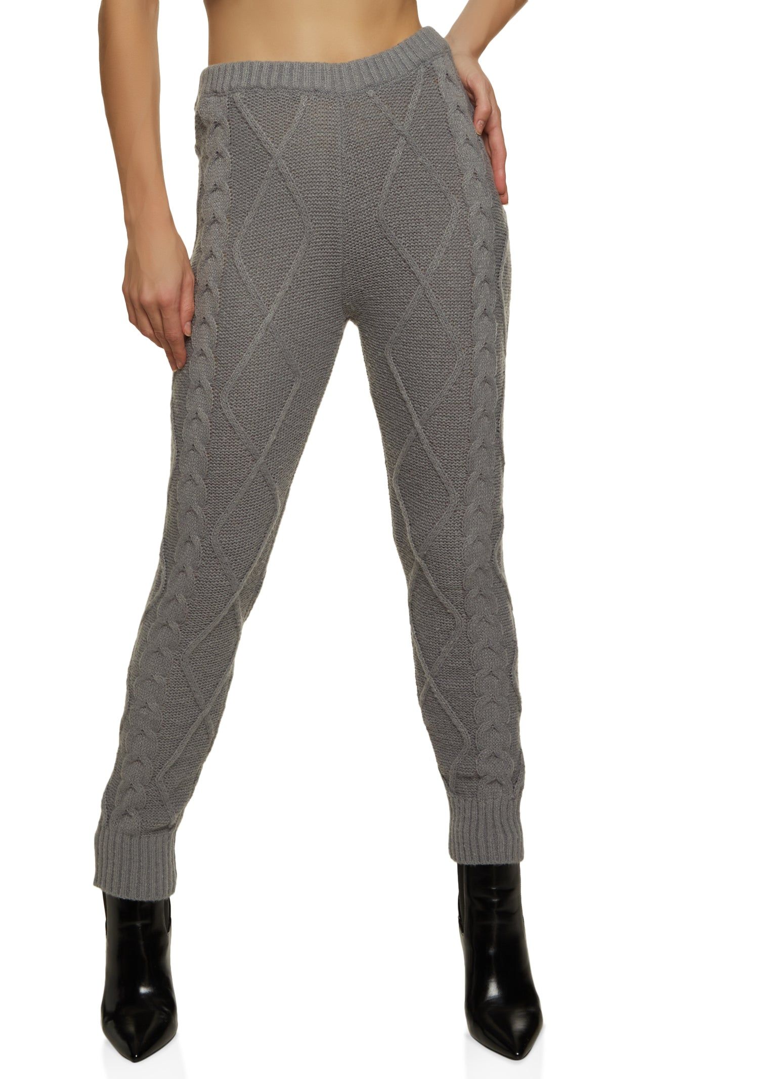 Cable Knit Pull On Pants sold by Rainbow