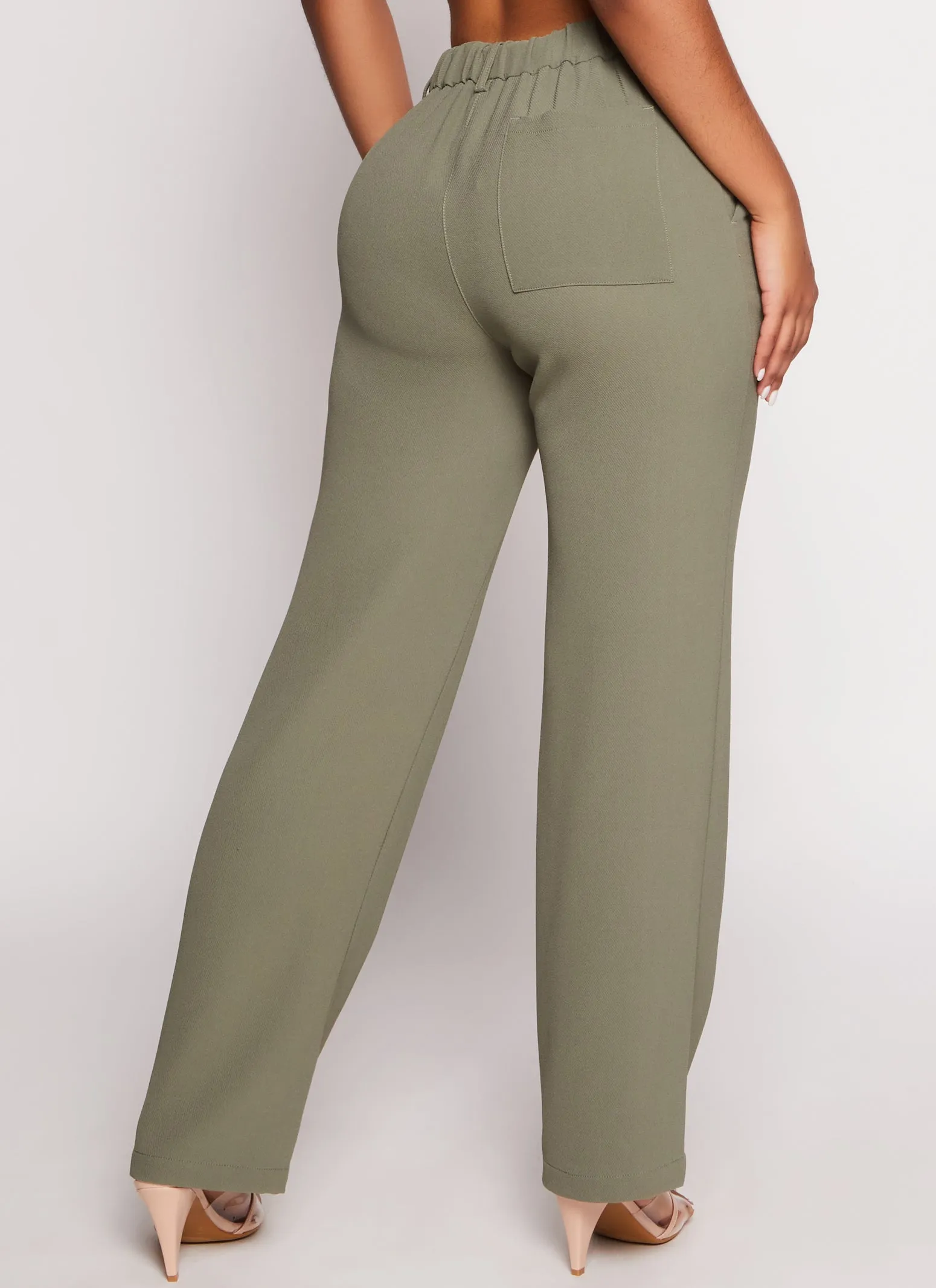Elastic Back High Waist Dress Pants sold by Rainbow product image thumbnail 3