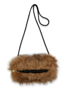 Faux Fur Muff Crossbody Bag sold by Rainbow