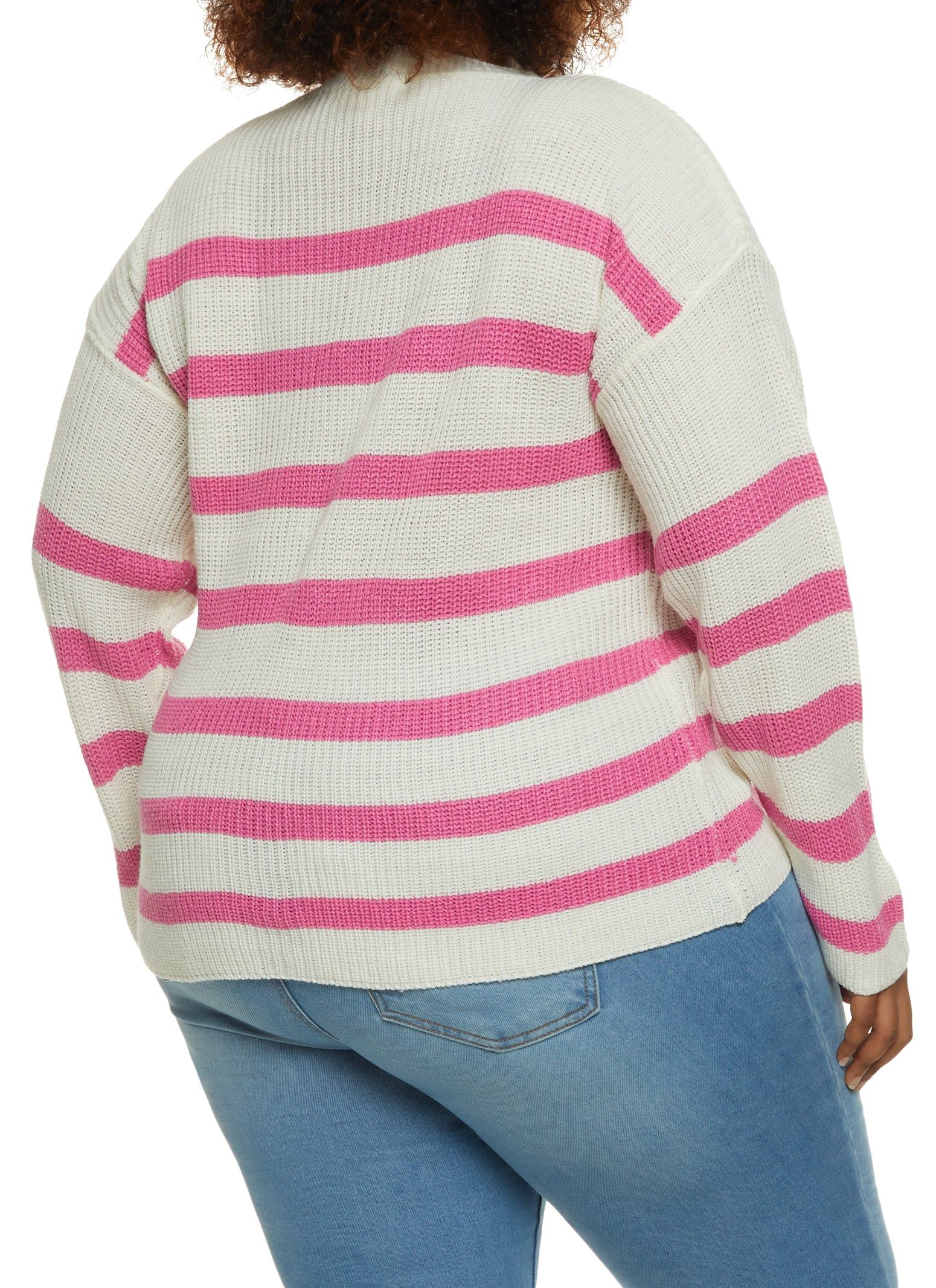 Plus Size Pullover Striped Sweater sold by Rainbow product image thumbnail 2