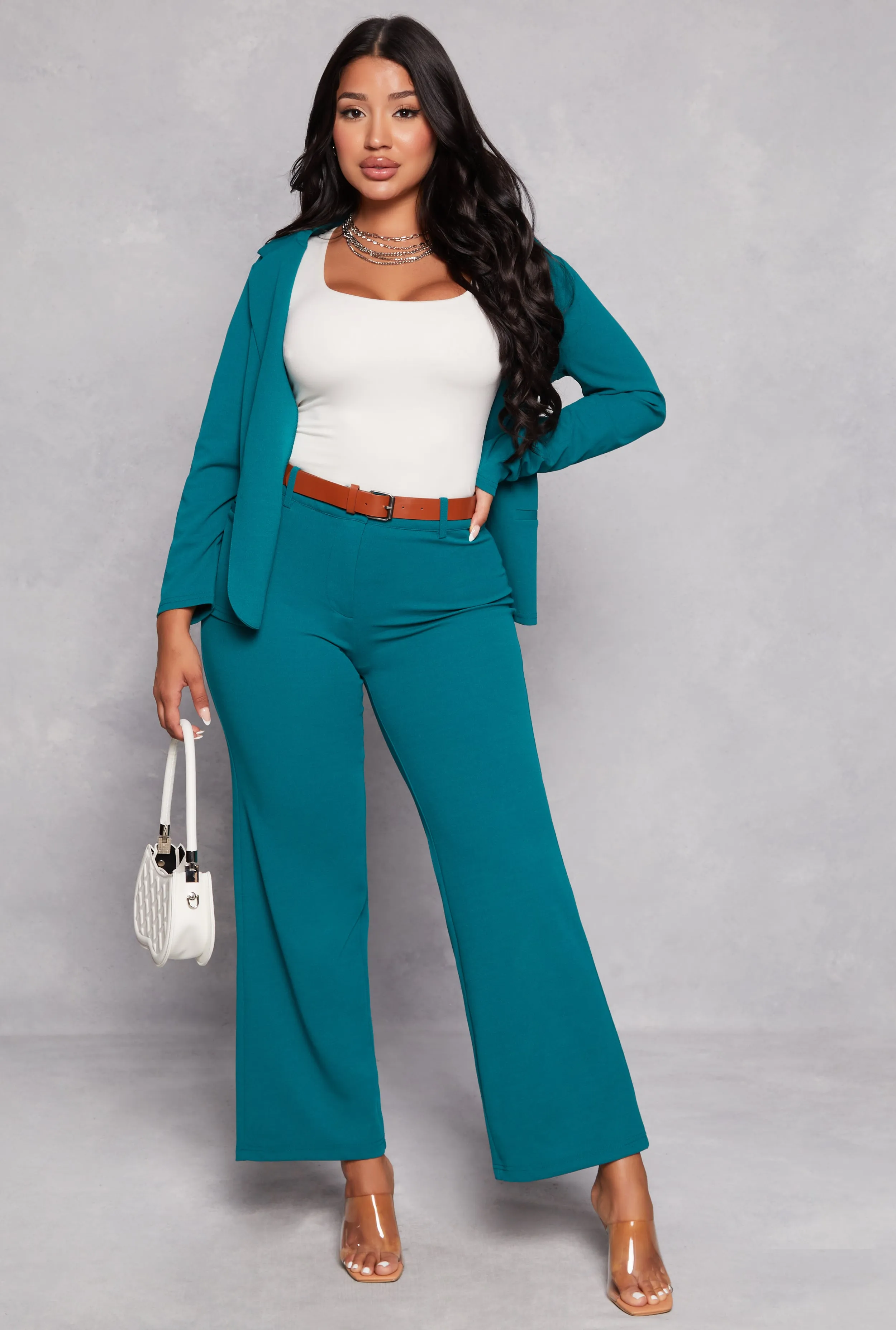 Crepe Knit Open Front Blazer sold by Rainbow product image thumbnail 2