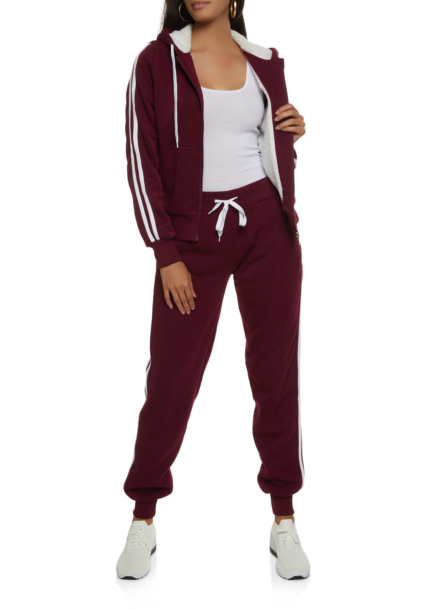 Varsity Stripe Zip Front Hoodie sold by Rainbow product image thumbnail 2