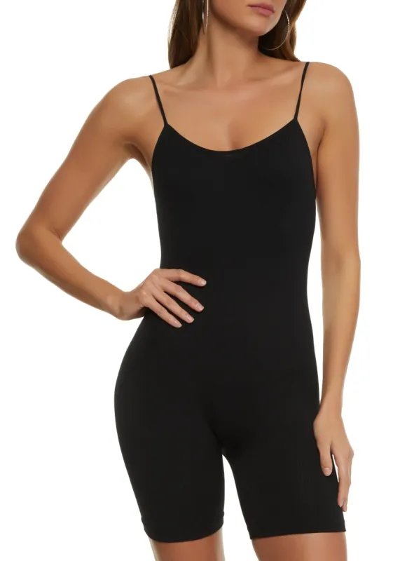 Seamless Ribbed Cami Romper sold by Rainbow