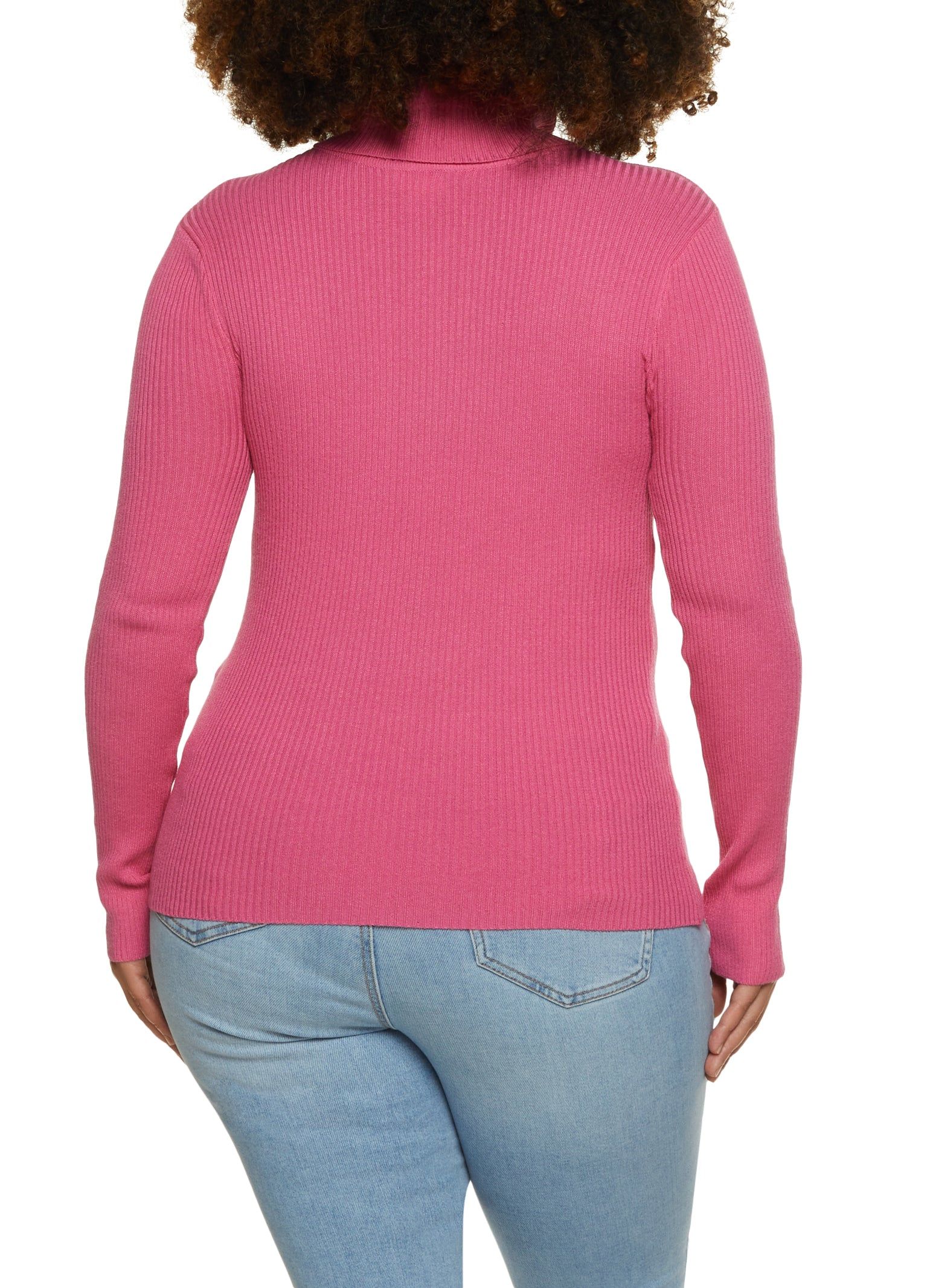 Plus Size Solid Rib Knit Turtleneck Top sold by Rainbow product image thumbnail 2