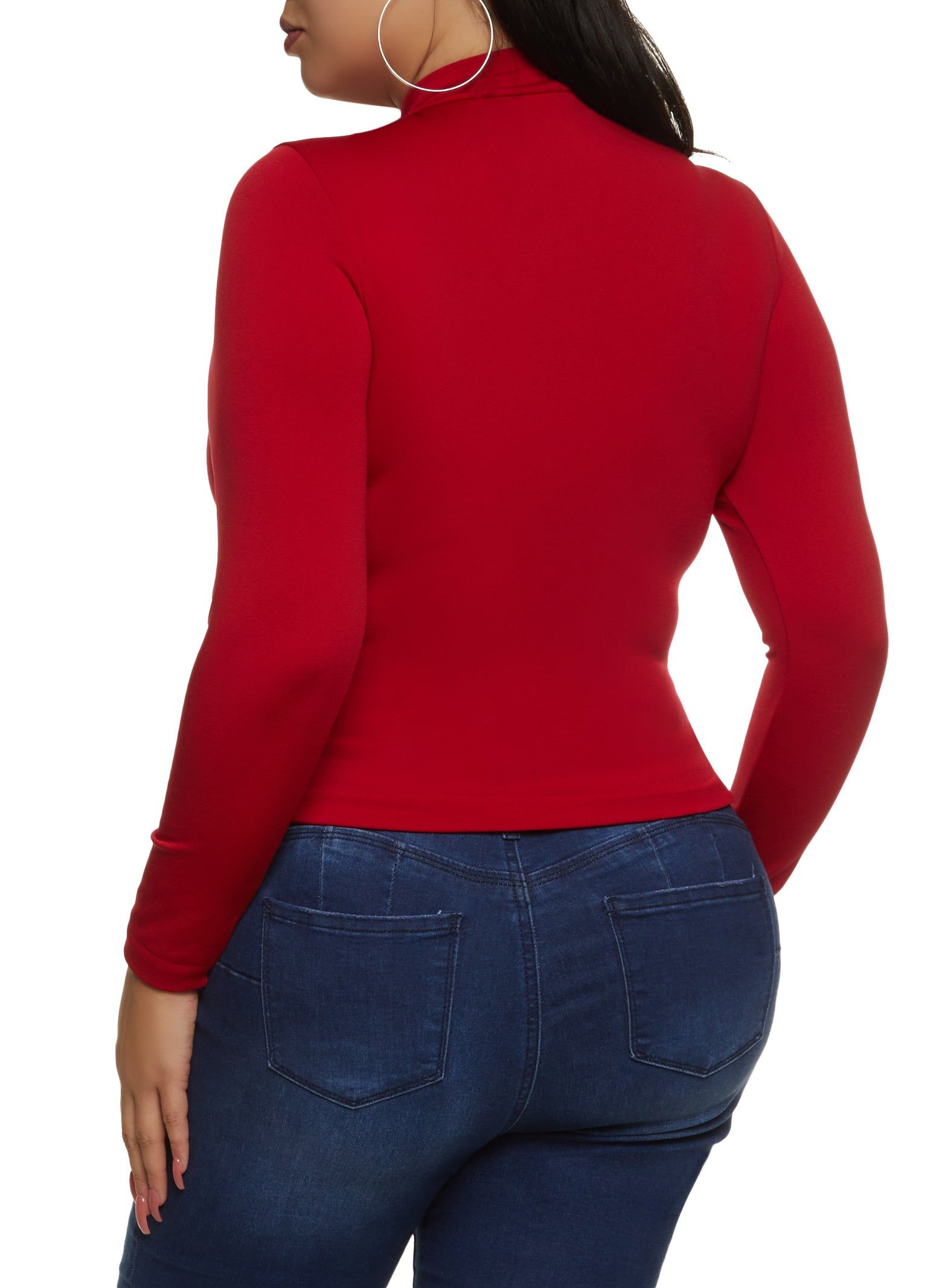 Plus Size Mock Neck Long Sleeve Top sold by Rainbow product image thumbnail 2