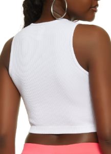 Seamless Ribbed Knit Cropped Tank Top sold by Rainbow