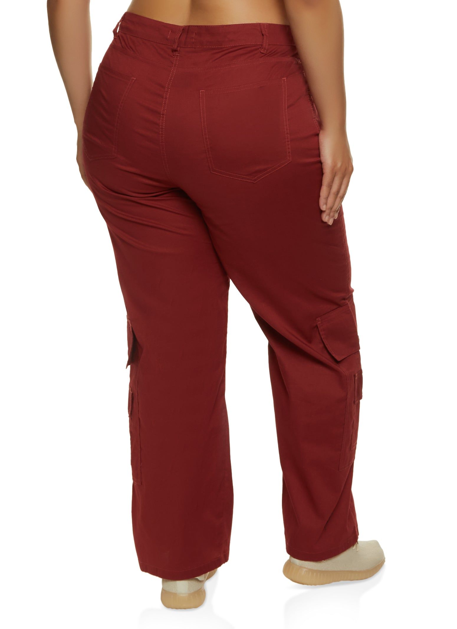 Plus Size Poplin High Waist Cargo Pants sold by Rainbow product image thumbnail 3