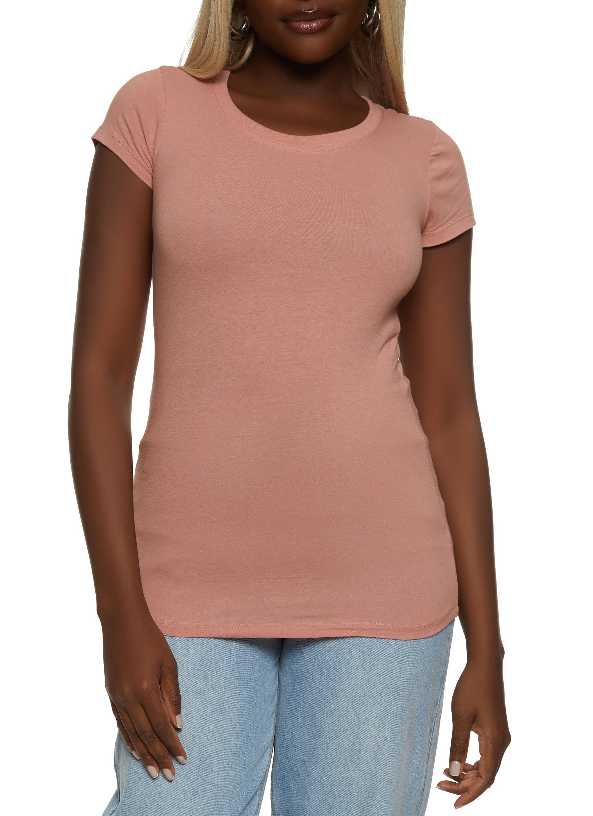 Basic Scoop Neck Tee sold by Rainbow