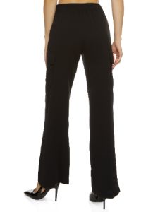 High Waist Cargo Pocket Wide Leg Pants sold by Rainbow